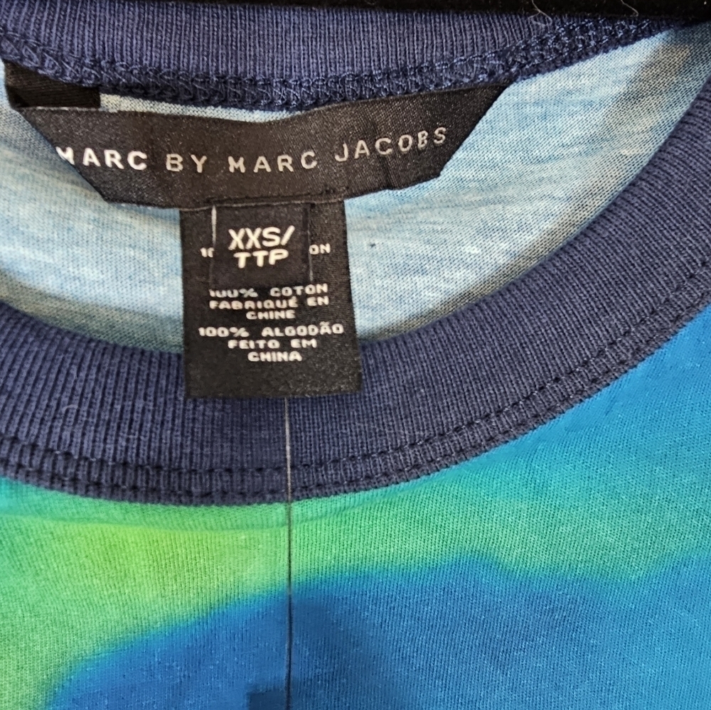 Marc by Marc Jacobs size XXS Men's Mars Scape vibrant green and blue NWT - Picture 3 of 7